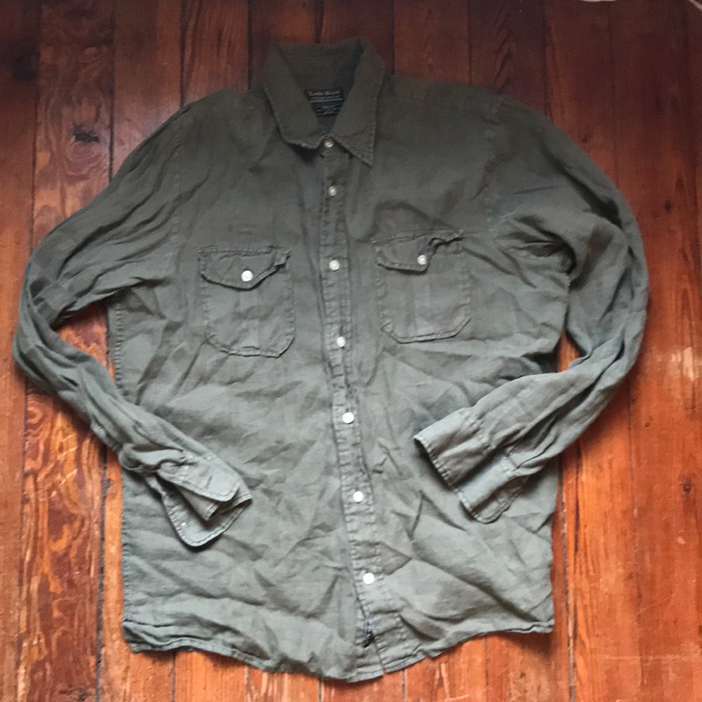 Lucky Brand 100% linen button up shirt